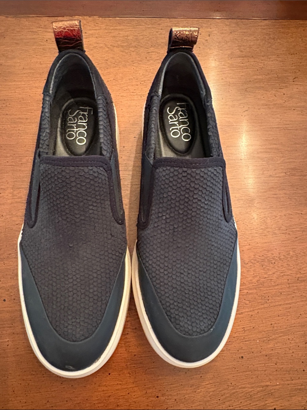 Franco Sarto Textured Slip-On Loafers